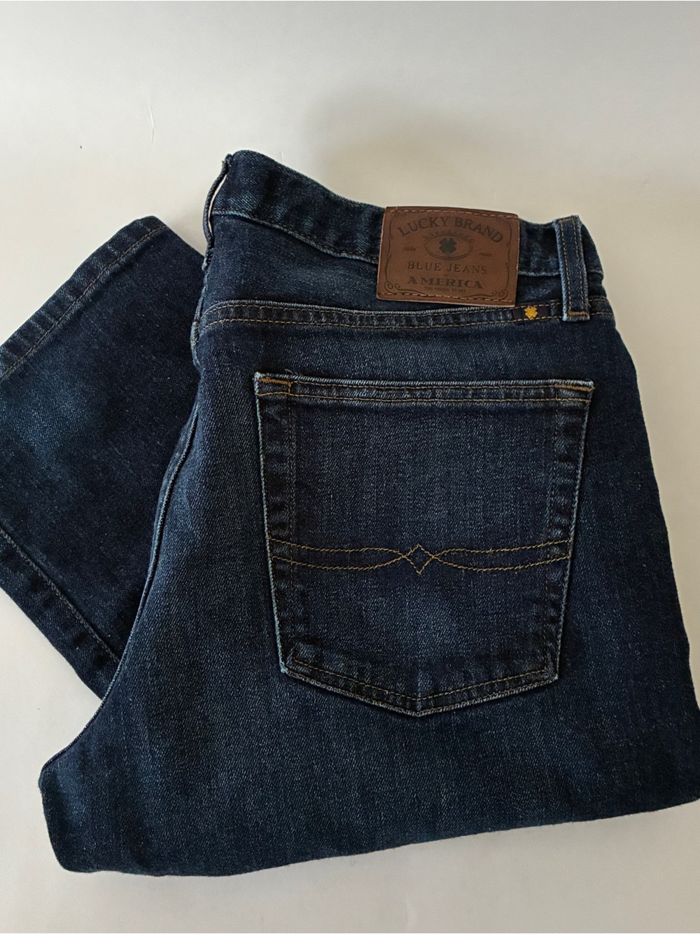 Lucky Brand 221 Original Straight Men’s Denim Jeans 33x30 Stretch Blue Dark Wash